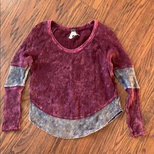 FP color block thermal top. XS